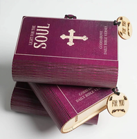 Boîte à versets bibliques en bois sculpté faite à la main Lynmoe, 90 feuilles de papier intérieur, étui de rangement élégant pour Écritures, cadeau imprimé en sérigraphie