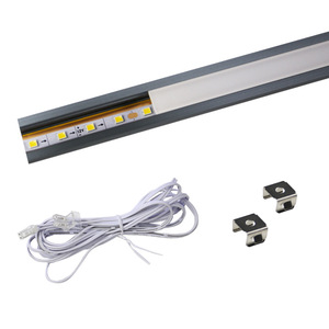 Canal de tira de canal de luz 11*10mm, difusor lineal de PMMA cubierta de PC de plástico perfil de aluminio LED de aleación para accesorios de armario - Product Image 1