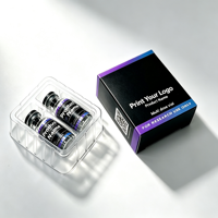 Emballage en blister personnalisé résistant à la chaleur, petit format, 2 contenants pour le stockage de peptides, boîte d'expédition, étiquette privée, fourniture