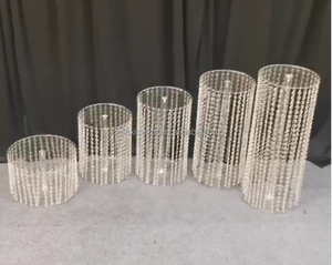 Juego de Soportes para Cupcakes de Acrílico Moderno de Alta Calidad al por Mayor, Juego de Mesa de Exhibición de Pasteles Altos, Duraderos y de Lujo para <span class=keywords><strong>Bodas</strong></span> Románticas - Product Image 6