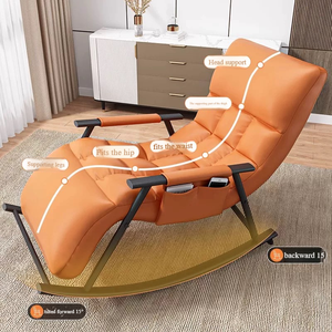 Ghế thư giãn hiện đại cao cấp dành cho người lớn, kiểu ghế sofa, có thể ngả lưng, gấp gọn, khung thép, đệm đơn, tạo cảm giác thư giãn kỳ diệu. - Product Image 4