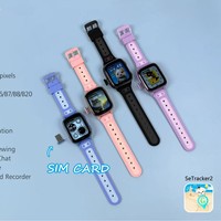 Montre connectée pour enfants D57 avec écran carré IPS, carte SIM 4G, GPS+LBS+WIFI, appel vidéo