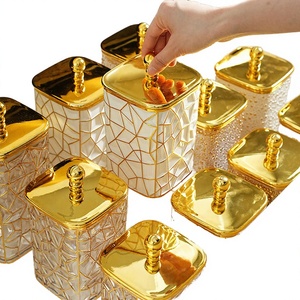 Luxury PET Plastic Eco-Friendly Multifunction 401-500ml Size M Cover Fruit Food Storage Kitchen <b>Spice</b> Organizer Canister Snack - Product Image 3