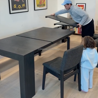 Table à manger extensible rectangulaire élégante en bois massif pour la maison et l'hôtel – Prix de gros usine