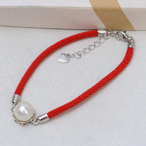 Pulsera de Plata S925 para DIY, con Cuerda Roja, Soporte Vacío, Estilo Simple, para 7-9 Perlas, Jade, Accesorios para el Cabello, Joyería de Moda 1612 - Product Image 1