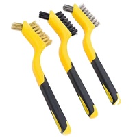 Brosse métallique pour le nettoyage des scories de soudage Brosse métallique en laiton/acier inoxydable/nylon poils supplémentaires pour le récurage de la peinture