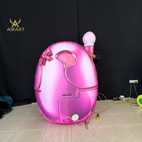 Modèle de téléphone rose gonflable de dessin animé pour la décoration des parcs d'attractions pour enfants, ballon publicitaire gonflable en forme de téléphone