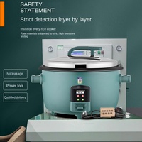 Cuisinière à riz électrique neuve d'usine, grande capacité de 8L à 45L, en alliage d'aluminium, pour usage commercial et hôtelier, avec tasse à mesurer