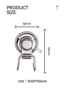 Gancio Girevole Singolo con Ventosa Rimovibile in Acciaio Inox 304 <span class=keywords><strong>NFS</strong></span> per Asciugamani, Accappatoi, Bagno, Cucina, Soggiorno - Product Image 5