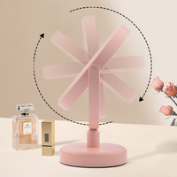 Miroir cosmétique portable mignon à double face avec cadre métallique, mini miroir de voyage avec grossissement pour femmes et adolescentes, cadeau, fabrication OEM