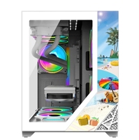 2024 Mini tour bureau PC boîtier d'ordinateur jeu m-atx Usb3.0 Mobo haut débit d'air boîtier d'ordinateur plaque d'acier épaissie
