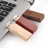 Clé USB 2.0/3.0 rotative en bois créative. Version gravée personnalisée pour disque dur mobile. Idéal pour offrir en cadeau.