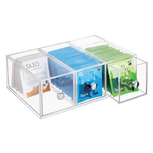 Desmontable de tres cajones de almacenamiento transparente escritorio doméstico cuidado de la Organizacion caja de cosméticos - Product Image 1