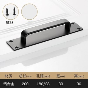 Kitchen Modern New <strong>Black</strong> Gold Silver <strong>Square</strong>-shaped Aluminum Door Handle for Outdoor and Warehouse Use <strong>Drawer</strong> Compatible - Product Image 3