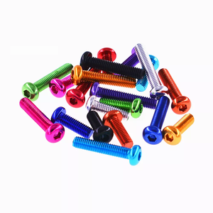 Tornillos de Cabeza Redonda de Aleación de Aluminio Anodizado de Color Negro 6061, Tornillos Allen con Cabeza Hueca, Tornillos de Fijación Hexagonales M3 M4 M5 M6 M8 M10 M12 - Product Image 3
