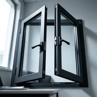 Fenêtres à battants verticaux de style américain OEM, modernes européennes, avec verre Low-E, isolation thermique, PVC, insonorisées