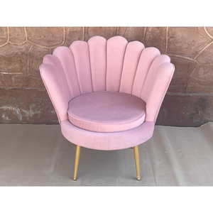 Sillón de terciopelo rosa con tapicería elegante, diseño nórdico clásico moderno para el hogar, oficina, sala de estar, comedor, uso en hoteles - Product Image 1