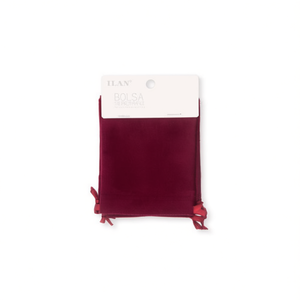 Bolsa de terciopelo Ilan 6x8 cm color borgoña, 2 piezas, para guardar joyas - Product Image 1