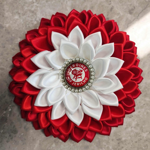 6 pulgadas, 76 pétalos, heroínas personalizadas de Jericó, ramillete de hermandad de mujeres rojas y blancas para regalos de promoción - Product Image 1