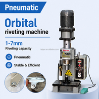 Machine à riveter orbitale pneumatique de bureau compacte pour rivets creux semi-tubulaires et rivets pleins