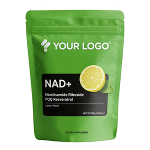 Poudre de vitamines antioxydantes NAD+ Nicotinamide Riboside PQQ Resvératrol Complément alimentaire Saveur citron 300g Emballage personnalisé 12 - Product Image 1