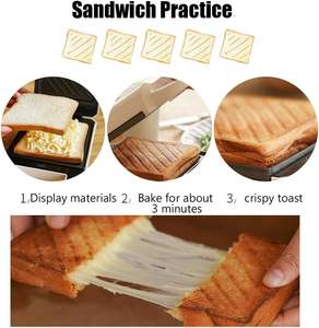 <span class=keywords><strong>Sandwichera</strong></span>-<span class=keywords><strong>Sandwichera</strong></span> eléctrica para desayuno, prensa Panini para hacer tostadoras Paninis para uso doméstico y cocina comercial - Product Image 3
