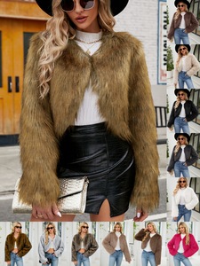 Nuevo diseño moderno de moda de talla grande mullido otoño cálido moda Faux invierno señoras abrigo de invierno <span class=keywords><strong>chaqueta</strong></span> de piel para <span class=keywords><strong>mujer</strong></span> - Product Image 2