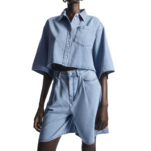 Ensembles shorts en jean personnalisés pour femmes Vêtements Ensemble deux pièces pour femmes - Product Image 1