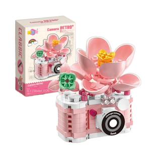 Nouveauté 2025 : Série Appareil Photo Rétro Fleur Éternelle – Blocs de Construction Microparticules, Jouets Éducatifs à Assembler, Cadeau Tanabata, ABS - Product Image 1