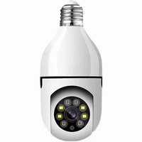 Caméra d'ampoule PTZ V380 Pro 1080P, caméra d'ampoule Wifi sans fil V380pro avec vision nocturne couleur, 360 degrés