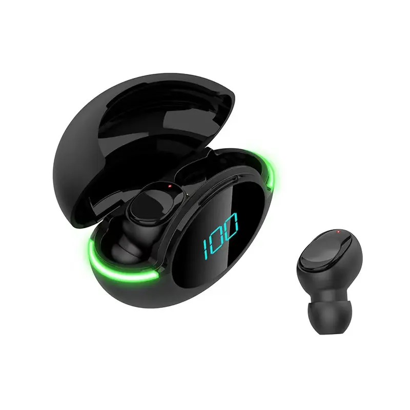 New Y80 Bluetooth Headset Wireless Mini Led Touch Digital Display In-Ear Cool Ear