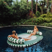 Plateforme flottante gonflable en PVC/DWF pour sports nautiques, canapé-lit, ponton certifié CE, capacité maximale 100-500 kg, EJIA EJ-FT