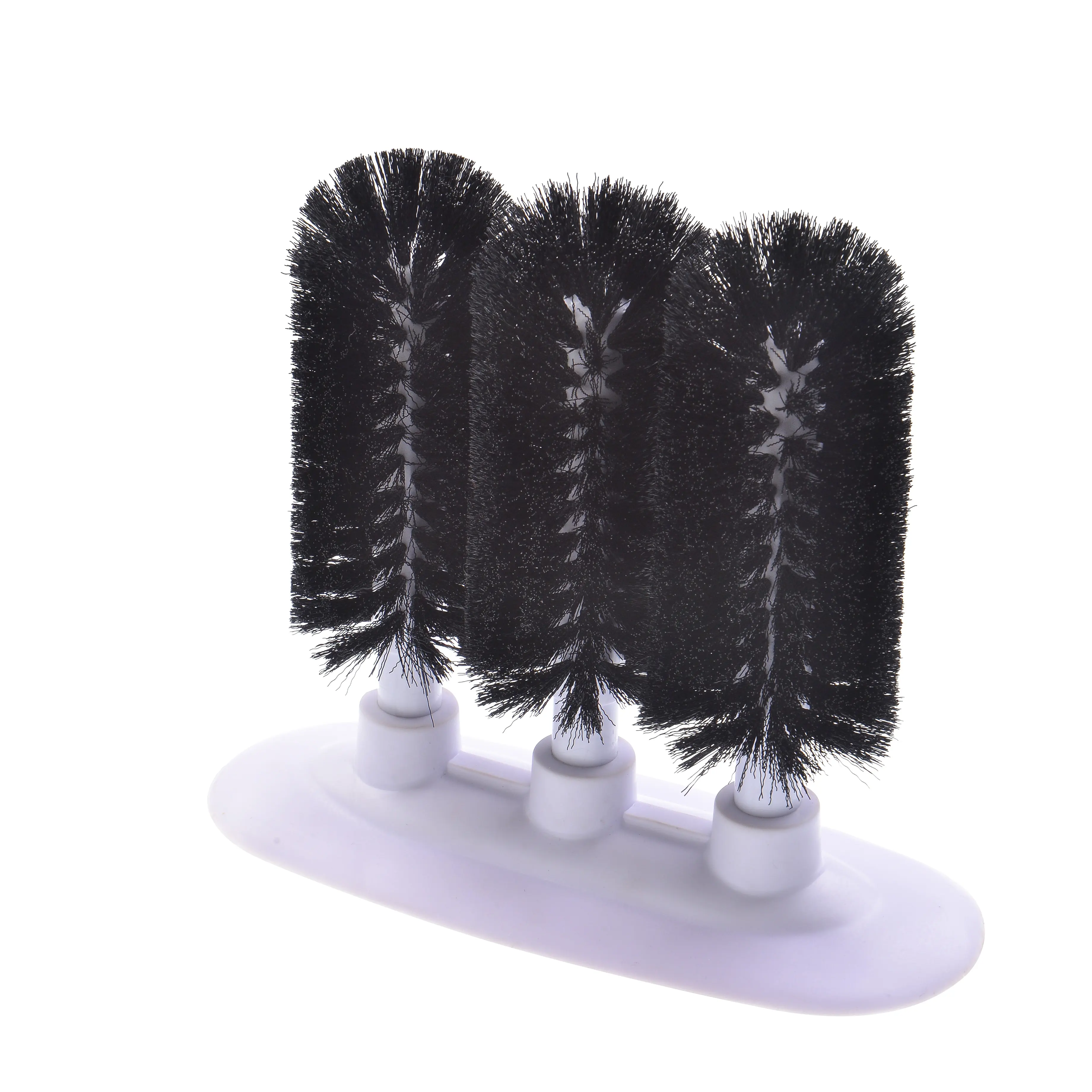 Glass Washer Cup Brush Cleaner with Suction Cups, Standing Glass Bottle Cup Cleaner with Double Sided Bristle Brush, Glass Hand