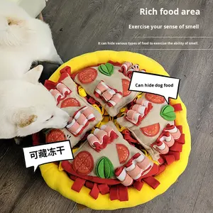 Köpek Çiğneme Oyuncağı Koklama Pizza Matı Besleyici Oyuncak Koklama Matı Köpek Sesli Peluş Oyuncaklar Yavru Köpek Bulmaca Oyuncağı Küçük Orta Boy Köpekler için - Product Image 4