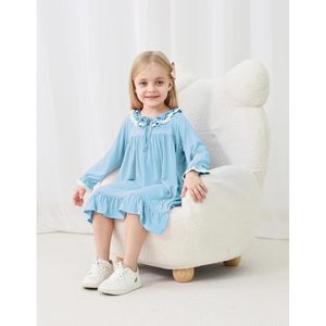 Camisón de Manga Larga para Niñas BambooBud, Viscosa de Bambú, Ropa de Dormir Suave, 2-5 Años - Product Image 5