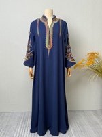 Robe musulmane brodée pour femmes, mode marocaine, kaftan, Ramadan, Eid, djellaba, femme islamique, Dubaï, abaya, kaftan, jalabiya