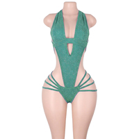 Vêtements de danse exotiques, combinaisons scintillantes en fil d'argent, sous-vêtements de pole dance à nouer, tenues brillantes pour les soirées et les spectacles sur scène