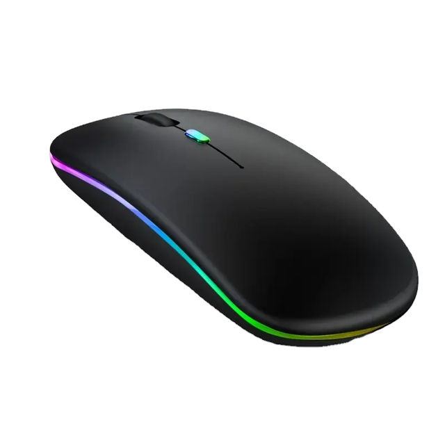 Rechargeable Wireless Black Mouse for Computer, Cell Phone Laptop, Etc.