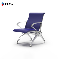 Chaise d'attente Flya en métal avec coussin, 3, 4 ou 5 places, pour hôpitaux, aéroports, gares, chaise visiteur 3 places