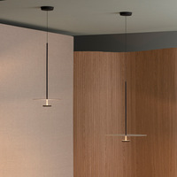 Lustre LED design AB Personality Minimalist Flying Saucer en fer, réglable en hauteur, intensité variable, pour bureau et bar