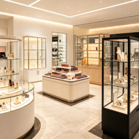 Vitrine rotative en PVC détachable et recyclable pour bijoux et montres, personnalisée pour les magasins de détail et les expositions de cosmétiques