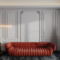 Canapé italien de luxe, canapés modernes incurvés en tissu velours pour hôtel, ensemble de canapés de luxe pour la maison luxe