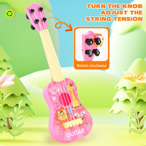 <span class=keywords><strong>Guitare</strong></span> à quatre cordes en plastique <span class=keywords><strong>de</strong></span> 10 pouces pour enfants, instrument <span class=keywords><strong>de</strong></span> musique jouet, motif animal <span class=keywords><strong>de</strong></span> dessin animé, haute qualité, pour l'éducation précoce - Product Image 4