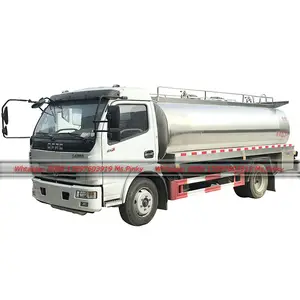 DFAC 6000 litre süt ulaşım römorku kamyon 6cbm sıvı gıda tankı kamyon paslanmaz süt tankı kamyon