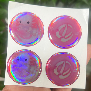 Etiquetas Adhesivas Personalizadas en 3D con Resina Epoxi Transparente, Etiquetas Holográficas Resistentes al Agua con Adhesivo Fuerte para Empaquetado - Product Image 1