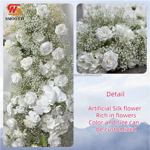 Décoration d'arche de mariage en soie artificielle de haute qualité, rose et hortensia, avec taille personnalisable 1,8-2,4 m - Product Image 2