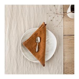 Serviettes de table pour cocktail noires brodées à la main en gaze réutilisable personnalisée en lin imprimé avec logo pour les mariages et les dîners - Product Image 1