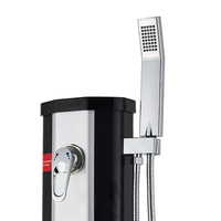 Douche solaire extérieure KANGRUN 2026 de style européen, à économie d'énergie, chauffée par l'énergie solaire, 20L, corps en PVC argenté, pour piscine et jardin