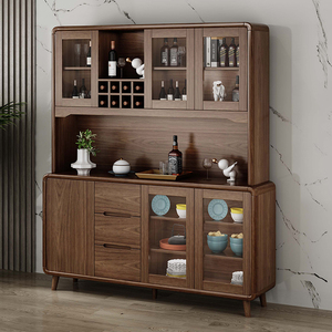 ארון צד עץ מפואר עיצוב יוקרתי זהב עץ חדר אוכל ריהוט סלון - Product Image 1