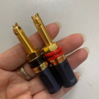 Connecteurs audio Bevenbi en gros, bornes de liaison audiophiles en cuivre pur plaqué or, adaptées aux enceintes et amplificateurs Hi-Fi domestiques